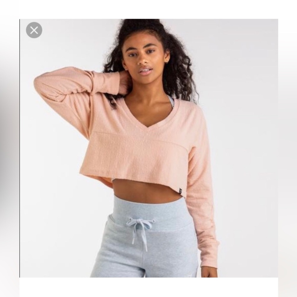 Gymshark Towel Long Sleeve Crop Top